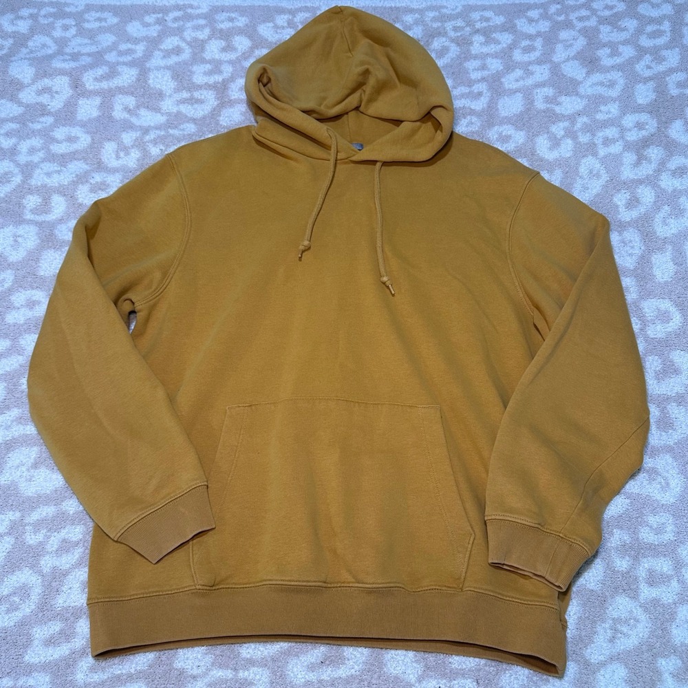 Gap Hoodie Mustard Yellow Pullover Sweatshirt Medium